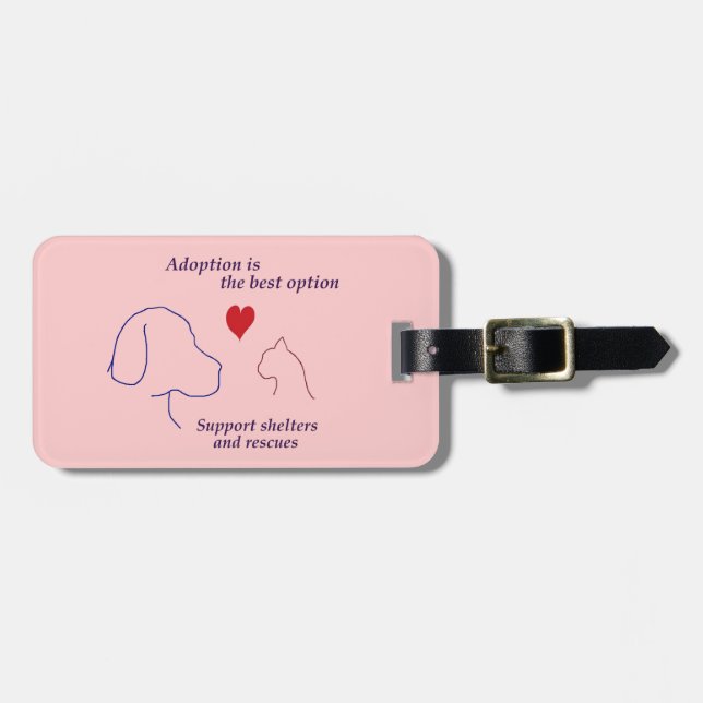 Étiquette À Bagage L'adoption est la meilleure option (Devant horizontal)
