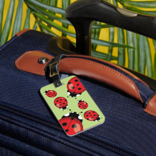 Étiquette À Bagage Ladybugs Avec Informations De Contact Personnalisé