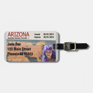 Étiquette À Bagage Laiss de chasseur de zombi de l'Arizona