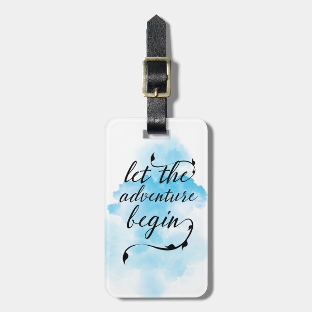 Étiquette À Bagage Laissez l'aventure commencer l'étiquette (Devant Vertical)
