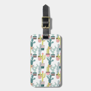 Étiquette À Bagage Laissez-nous taco au sujet de motif de cactus de