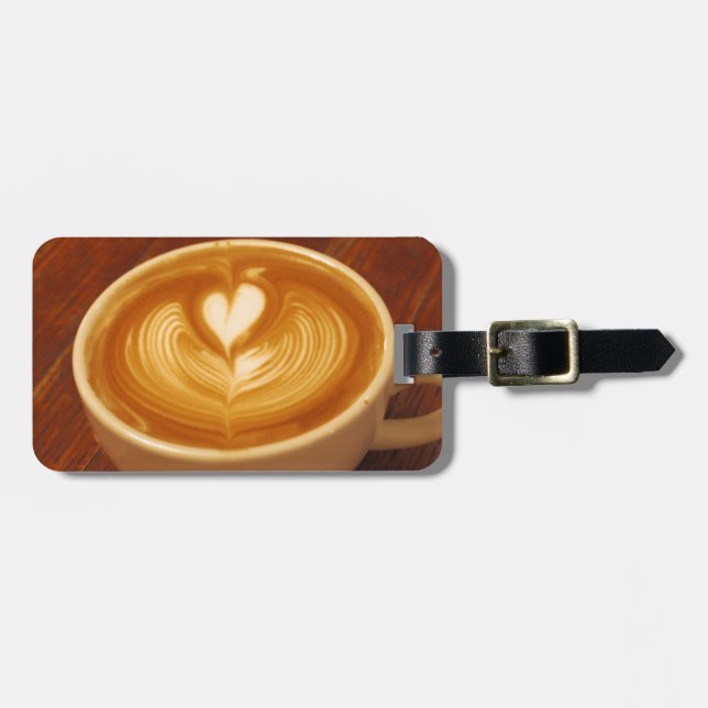 Étiquette À Bagage L'amour du café d'art (Devant horizontal)