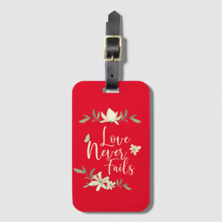 Étiquette À Bagage L'amour n'échoue jamais la convention