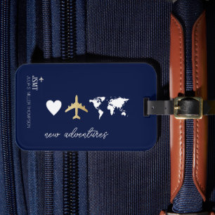 Étiquette À Bagage 'L'amour pour voyager dans le monde' nouvelles ave