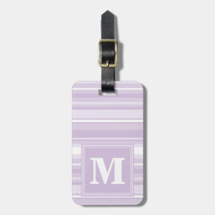 Étiquette À Bagage Landes violettes de chardon monogramme