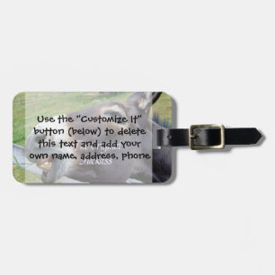 Étiquette À Bagage L'animal de ferme drôle de mule d'âne d'âne