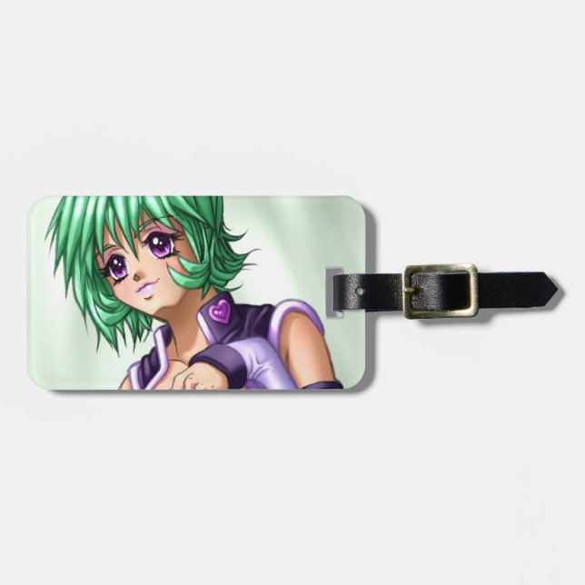 Étiquette À Bagage L'Anime dissimulent la fille (Devant horizontal)