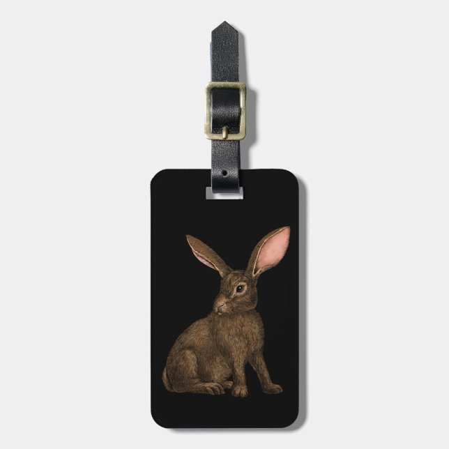 Étiquette À Bagage Lapin 4 (Devant Vertical)