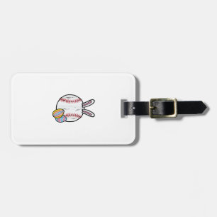 Étiquette À Bagage Lapin de baseball de Pâques Sports Hommes Garçons 