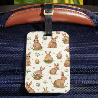 Étiquette À Bagage Lapin de Pâques
