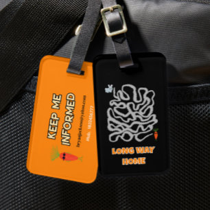 Étiquette À Bagage Lapin et carotte