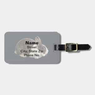 Étiquette À Bagage Lapin néerlandais Brown et blanc