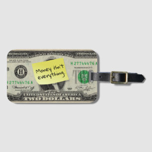 Étiquette À Bagage L'argent n'est pas tout/post-it/US facture de 2 do