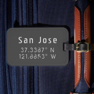 Étiquette À Bagage Latitude de San Jose
