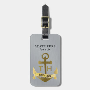 Étiquette À Bagage L'aventure attend des vacances nautiques de
