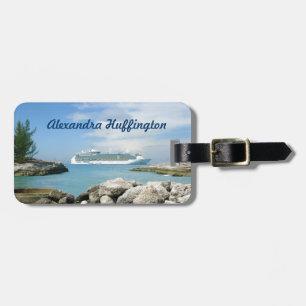 Étiquette À Bagage Le bateau de croisière chez CocoCay a personnalisé