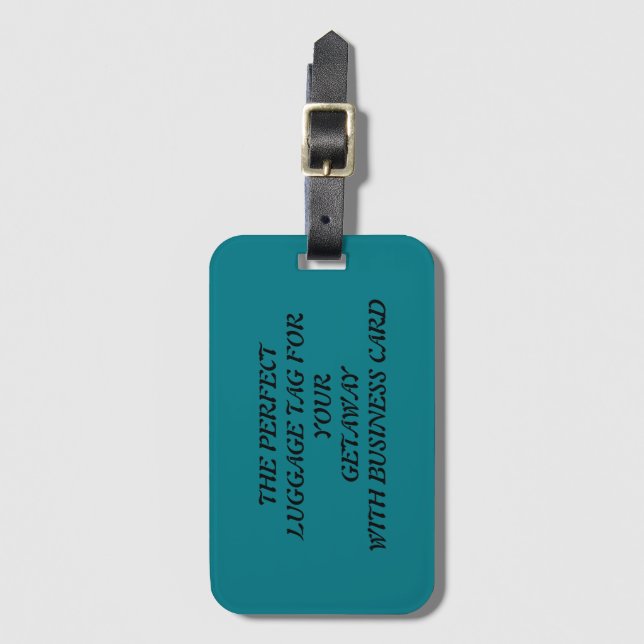 Étiquette À Bagage le bon bagage avec emplacement carte de visite (Devant Vertical)