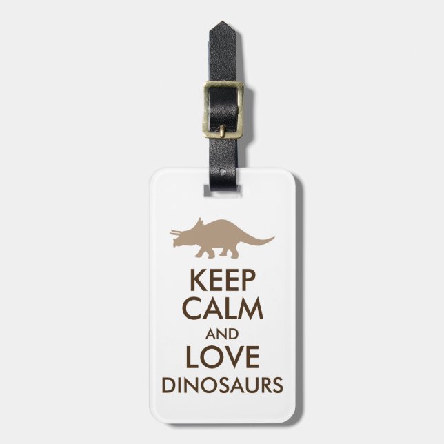 Étiquette À Bagage Le cadeau d'amant de dinosaure maintiennent le (Devant Vertical)