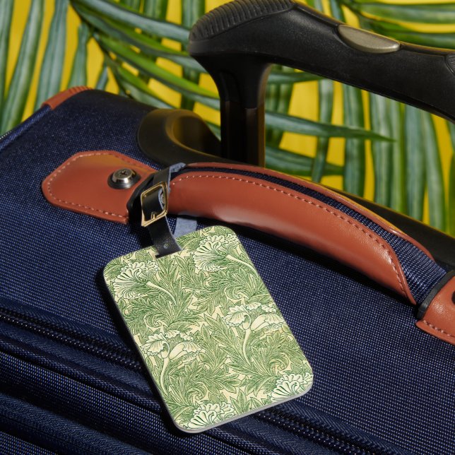 Étiquette À Bagage Le célèbre motif Tulip de William Morris (Insitu Rectoal 1)