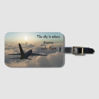 Étiquette À Bagage Le ciel est l'endroit où les rêves prennent leur e