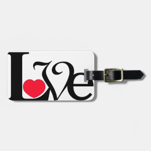 Étiquette À Bagage Le coeur d'amour indiquent l'étiquette de bagages