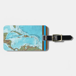 Étiquette À Bagage Le des Caraïbes (carte) personnalisé