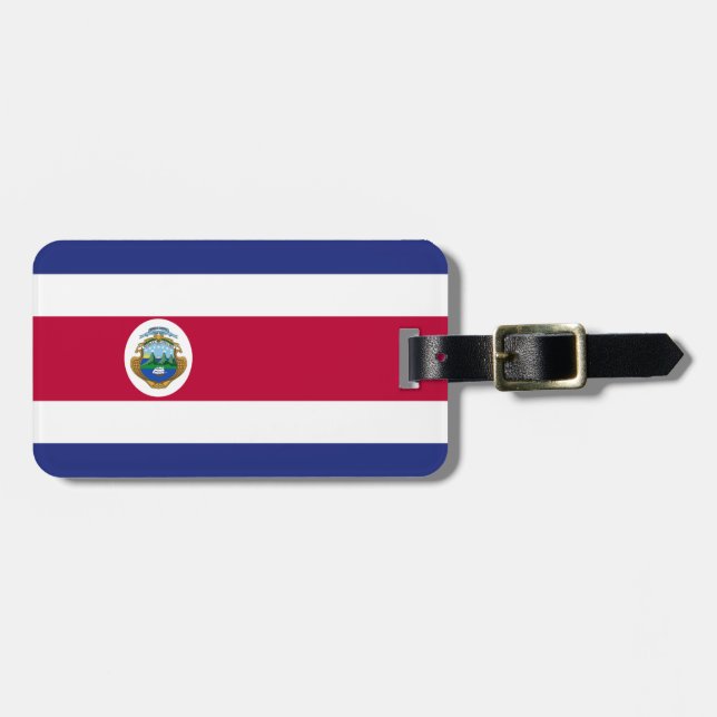 Étiquette À Bagage Le drapeau du Costa Rica (Devant horizontal)