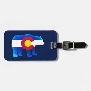 Étiquette À Bagage Le drapeau du néon du Colorado sur mesure porte un