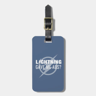 Étiquette À Bagage Le Flash "La foudre m'a donné des abs ?"