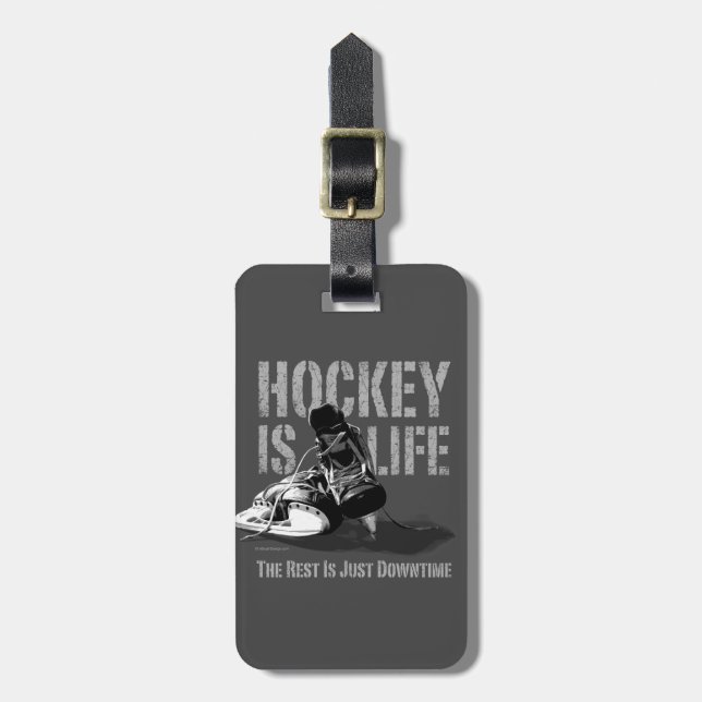 Étiquette À Bagage Le hockey c'est la vie (Devant Vertical)