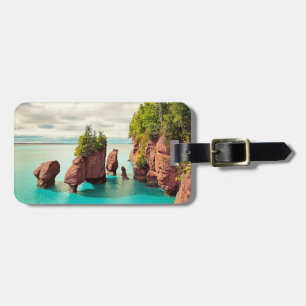 Étiquette À Bagage Le Hopewell Rocks Bay de Fundy Canada stylisé