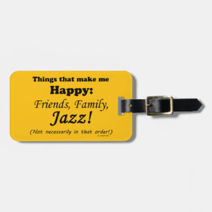 Étiquette À Bagage Le Jazz Me Rend Heureux