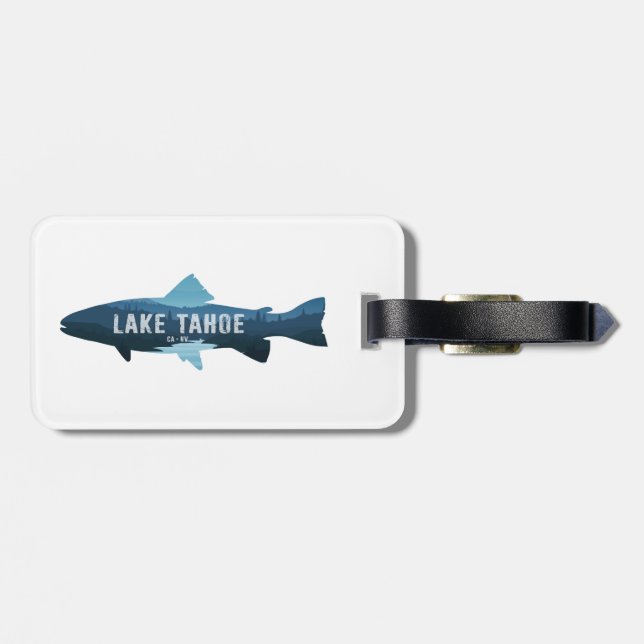 Étiquette À Bagage Le lac Tahoe California Nevada Fish (Dos horizontal)