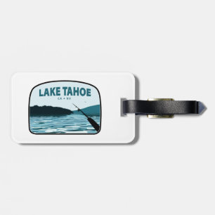 Étiquette À Bagage Le lac Tahoe Californie Nevada Fishing Rod