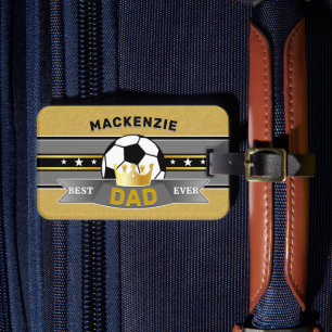 Étiquette À Bagage Le meilleur papa jamais Faux Gold Sport