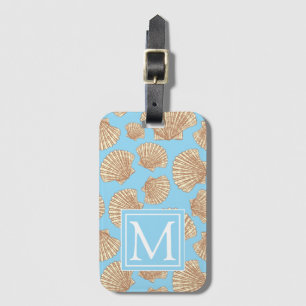 Étiquette À Bagage Le motif vintage   de coquillage de style ajoutent