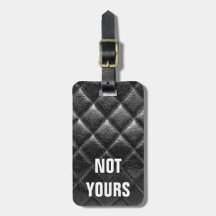 Étiquette À Bagage le noir personnalisable a piqué le sac en cuir
