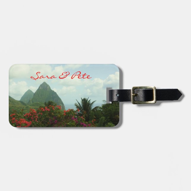 Étiquette À Bagage Le paradis tropical personnalisent des étiquettes (Devant horizontal)
