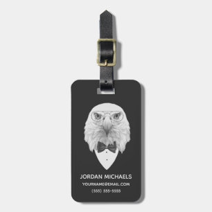 Étiquette À Bagage Le portrait chic   d'Eagle ajoutent votre nom