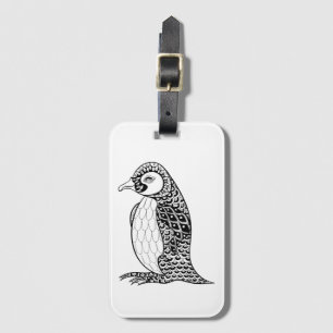 Étiquette À Bagage Le Roi artistique pingouin Zendoodle