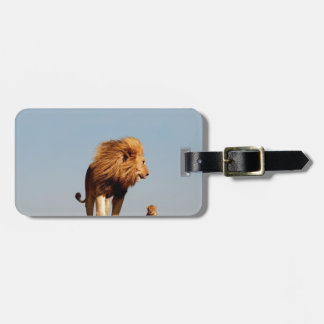Étiquette À Bagage Le roi de lion (lion et CUB adultes)