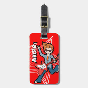 Étiquette À Bagage Le rouge de Rockstar badine l'étiquette de bagage