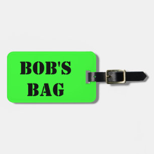 Étiquette À Bagage Le sac de Bob