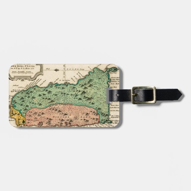 Étiquette À Bagage Le St Lucia 1758 (Devant horizontal)