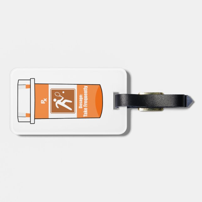 Étiquette À Bagage Le tennis est ma drogue (Dos horizontal)