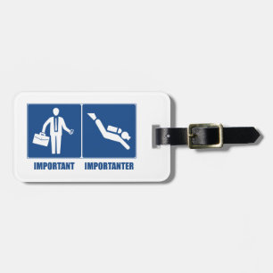 Étiquette À Bagage Le Travail Est Important, La Plongée Est Important