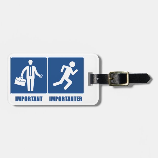 Étiquette À Bagage Le Travail Est Important, L'Exécution Est Importan (Devant horizontal)