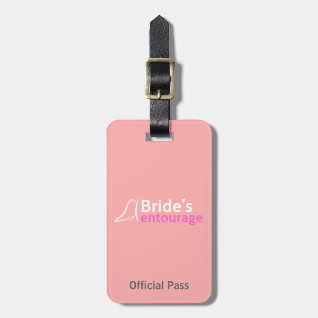 Étiquette À Bagage L'entourage de la jeune mariée avec des ailes (Devant Vertical)