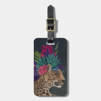 Leopard avec tête tropicale