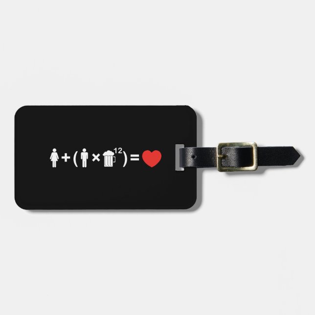 Étiquette À Bagage L'équation d'amour pour les hommes (Devant horizontal)